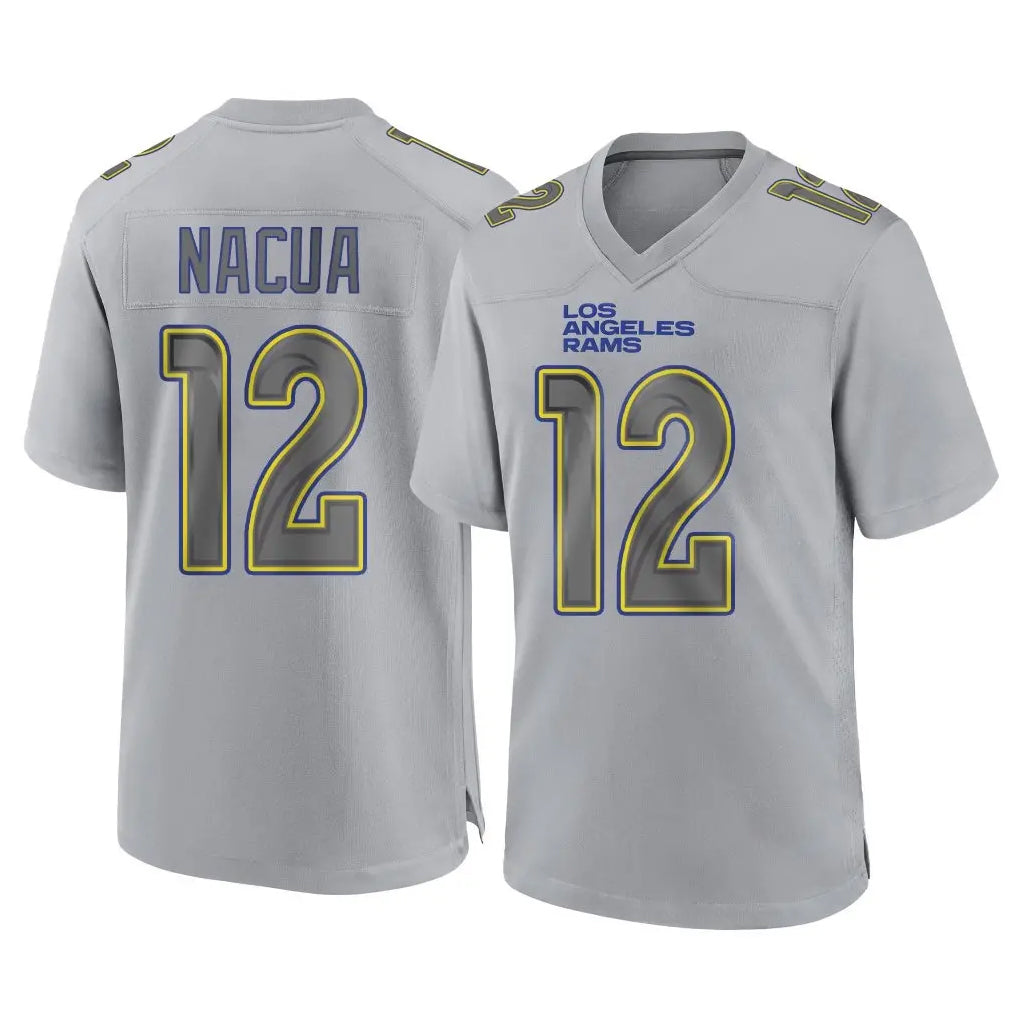 LA.Rams #12 Puka Nacua Player Gray Atmosphere Fashion Home Game Ldoa Stitched Jerseys