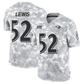 B.Ravens #52 Ray Lewis Player Arctic Camo Salute to Service Limited Ldoa Stitched Jerseys