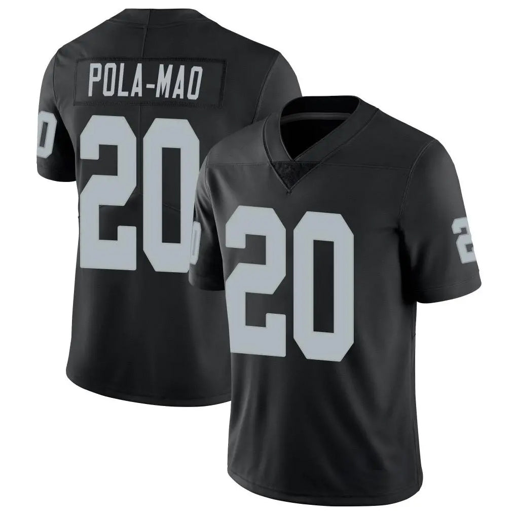 LV.Raiders #20 Isaiah Pola-Mao Player Black Limited Vapor Untouchable Home Game Ldoa Stitched Jerseys