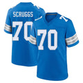 D.Lions #70 Juice Scruggs Player Blue Alternate Home Game Ldoa Stitched Jerseys
