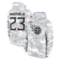 T.Titans #23 Kevin Winston Jr. Player Camo Arctic Salute to Service Pullover Hoodies Home Game Ldoa Stitched Jerseys