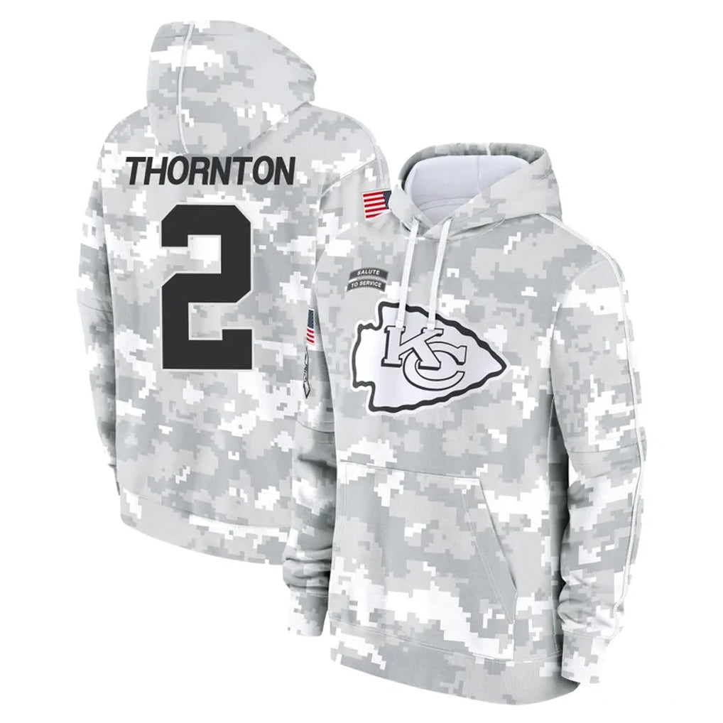 KC.Chiefs #2 Tyquan Thornton Player Arctic Camo Salute to Service Hoodies Limited Game Ldoa Stitched Jerseys