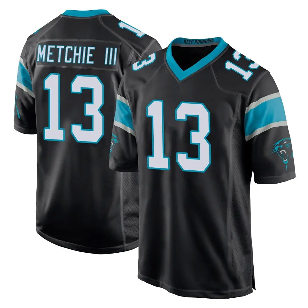 C.Panthers #13 John Metchie III Player Black Home Game Ldoa Stitched Jerseys
