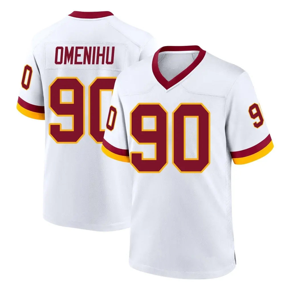 W.Commanders #90 Charles Omenihu Player White Home Game Ldoa Stitched Jerseys