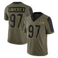 C.Bengals #97 Dexter Lawrence II Player Olive Salute to Service Game Ldoa Stitched Jerseys