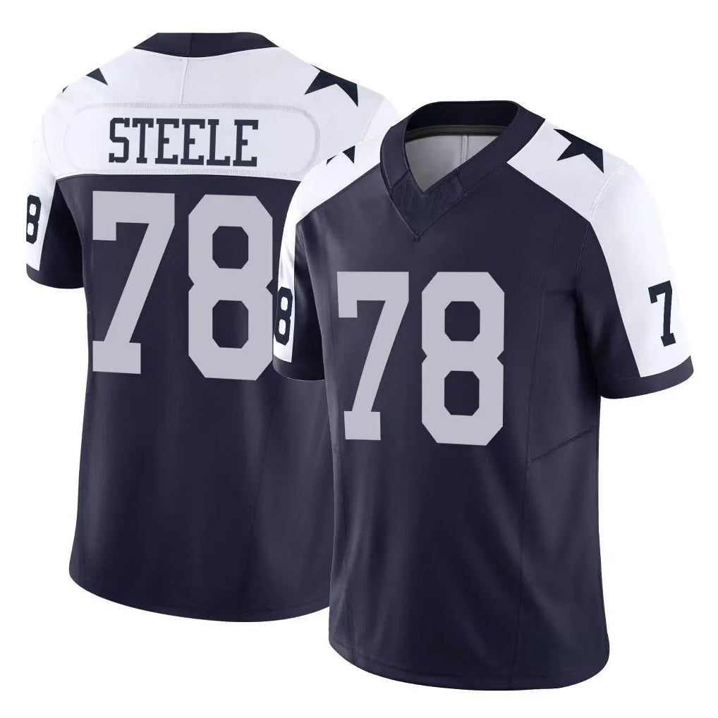 D.Cowboys #78 Terence Steele Player Navy-White Limited Alternate Vapor F.U.S.E. Home Game Kdoa Stitched Jerseys
