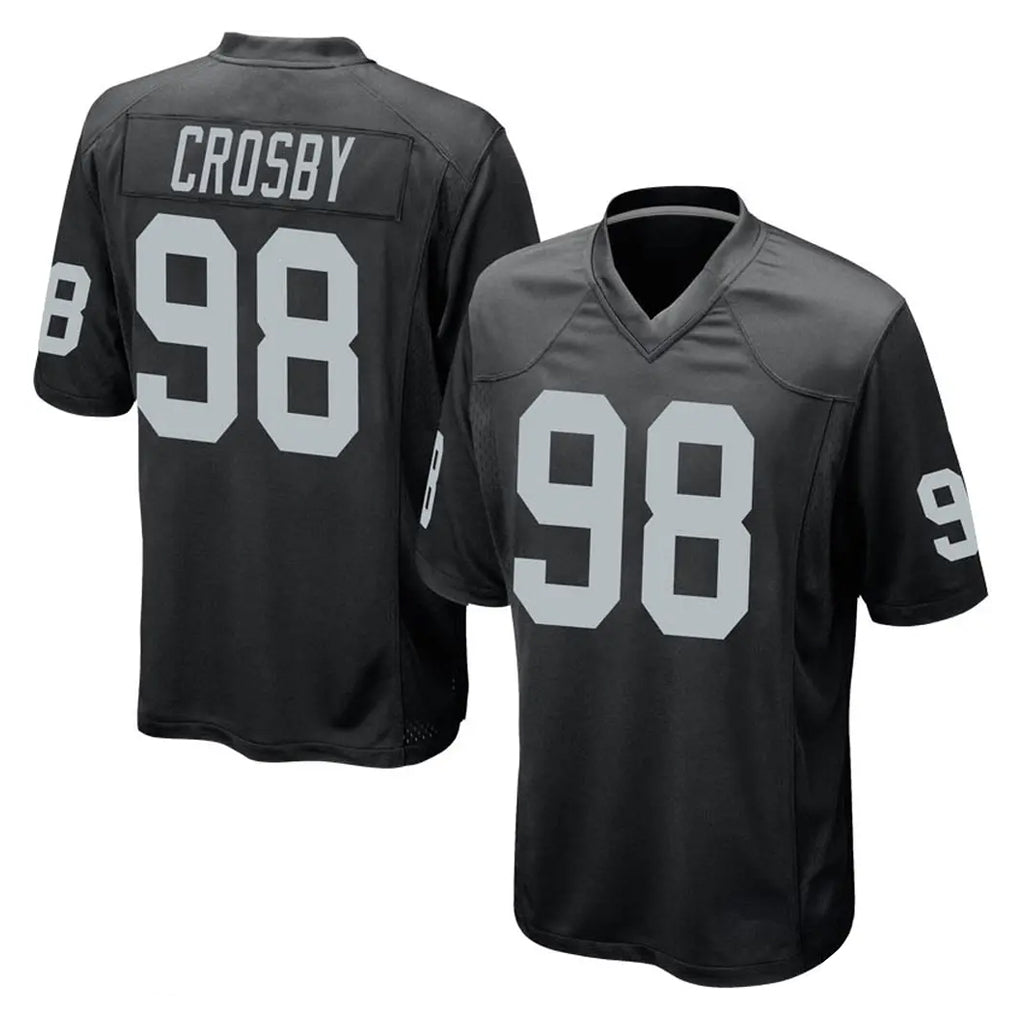 LV.Raiders #98 Maxx Crosby Player Black Home Game Ldoa Stitched Jerseys