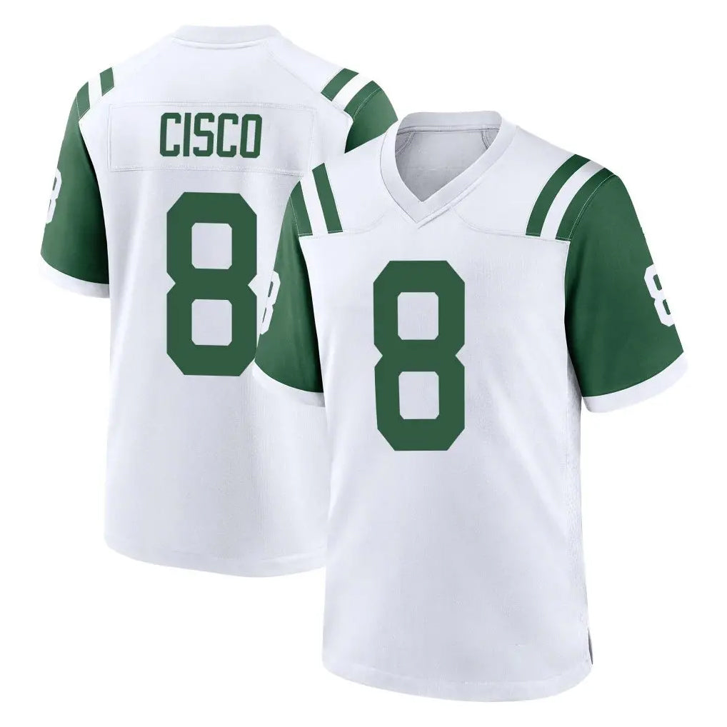 NY.Jets #8 Andre Cisco Player White Classic Home Game Ldoa Stitched Jerseys
