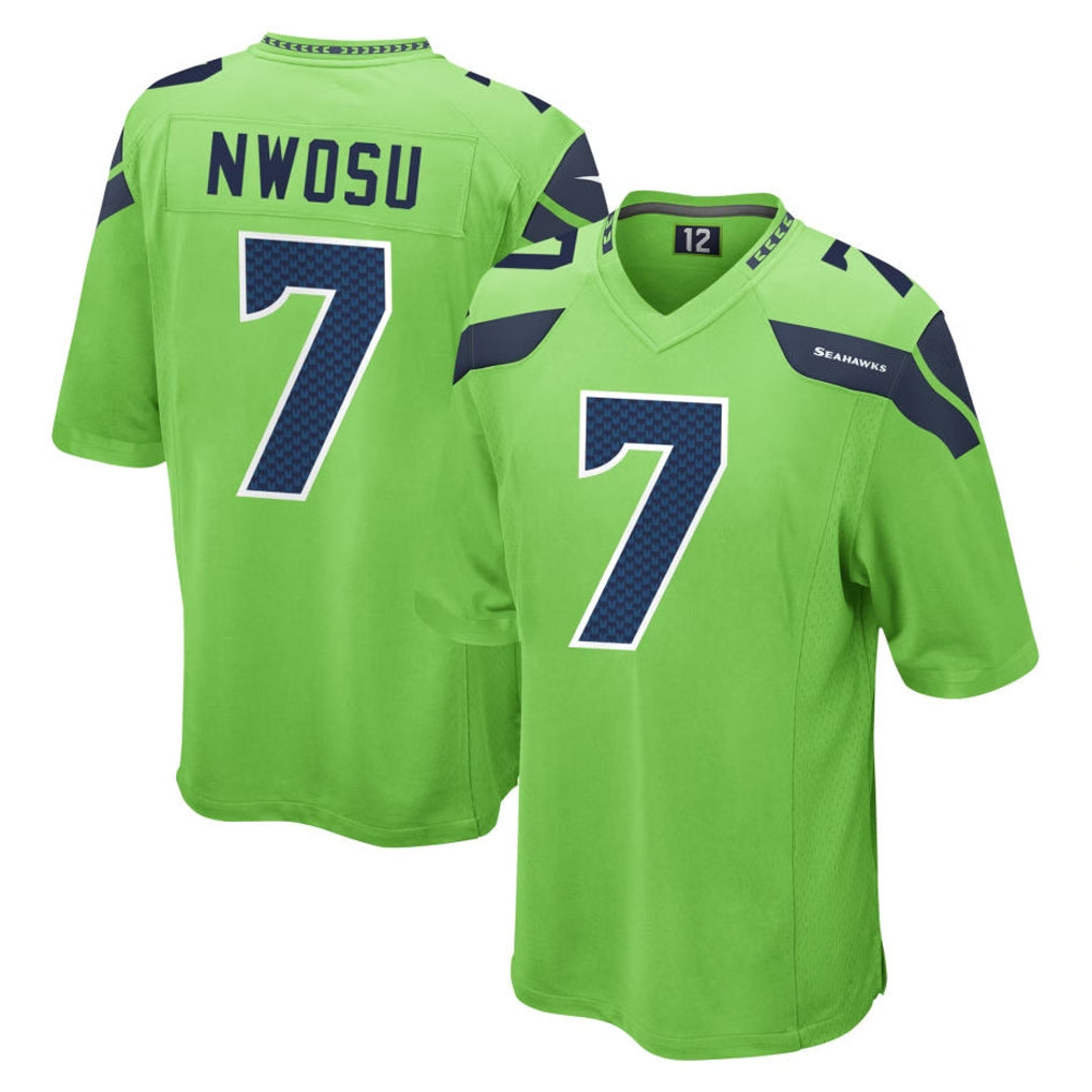 S.Seahawks #7 Uchenna Nwosu Player Green Home Game Ldoa Stitched Jerseys