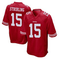 SF.49ers #15 De'Zhaun Stribling Player Red Home Game Ldoa Stitched Jerseys