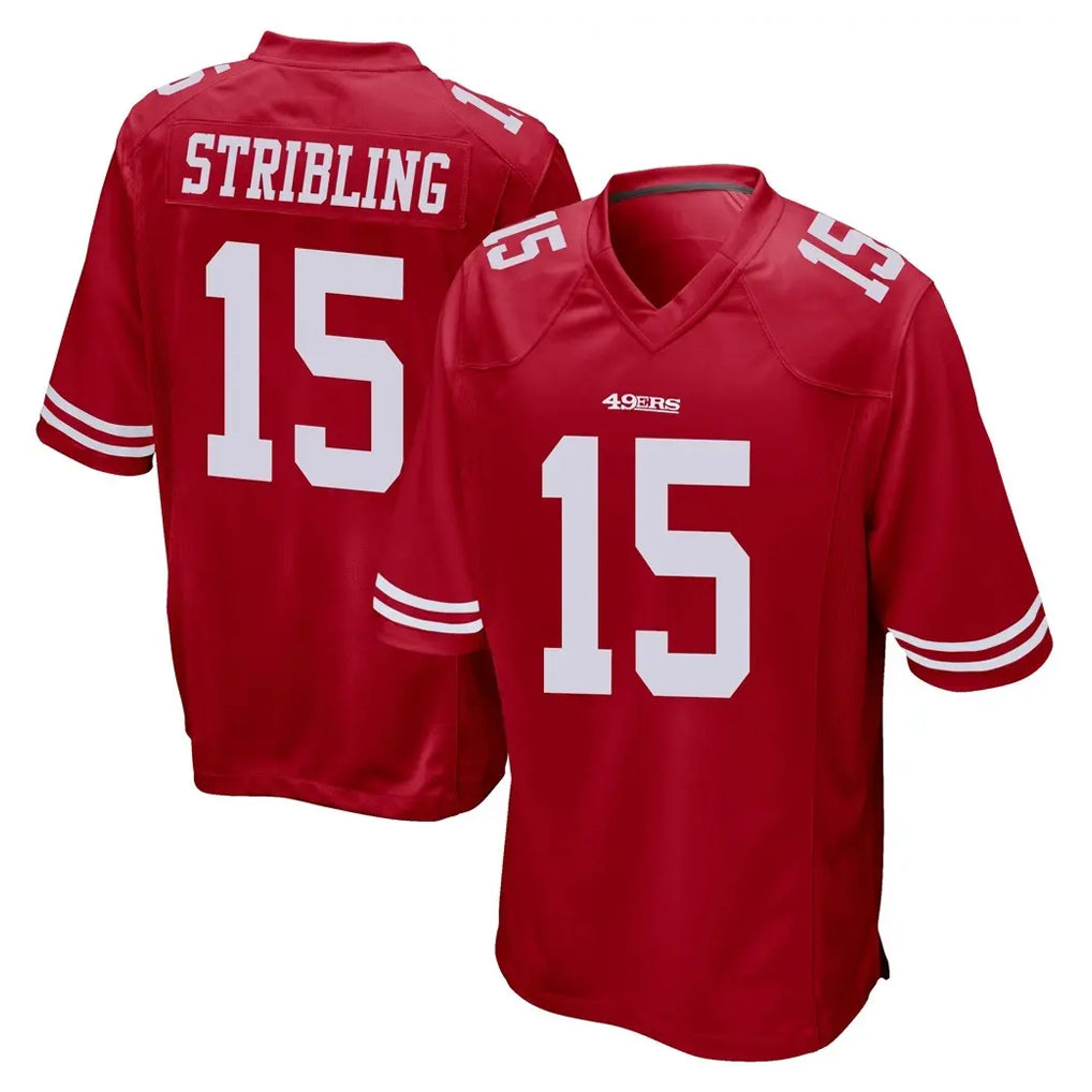 SF.49ers #15 De'Zhaun Stribling Player Red Home Game Ldoa Stitched Jerseys