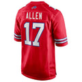 B.Bills #17 Josh Allen Player Red Home Game Ldoa Stitched Jerseys