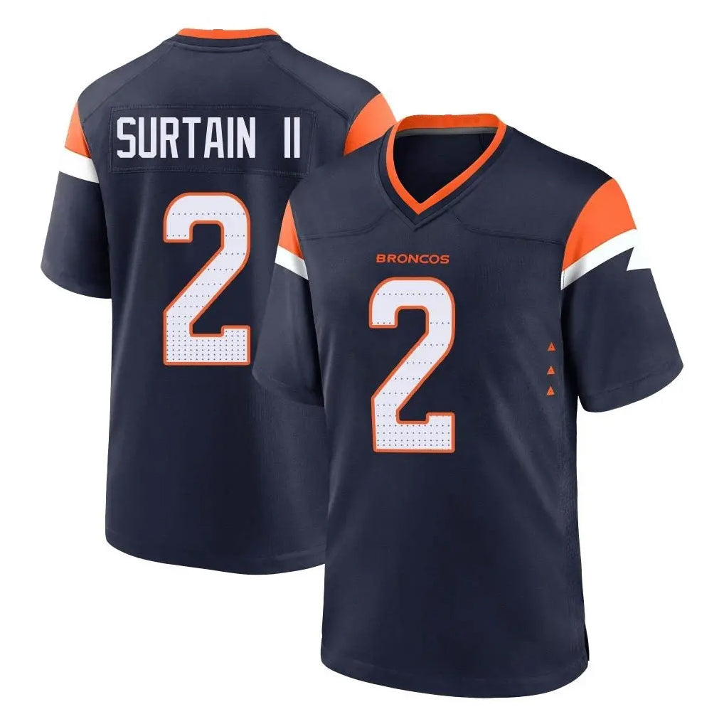 D.Broncos #2 Pat Surtain II Player Navy Home Game Ldoa Stitched Jerseys