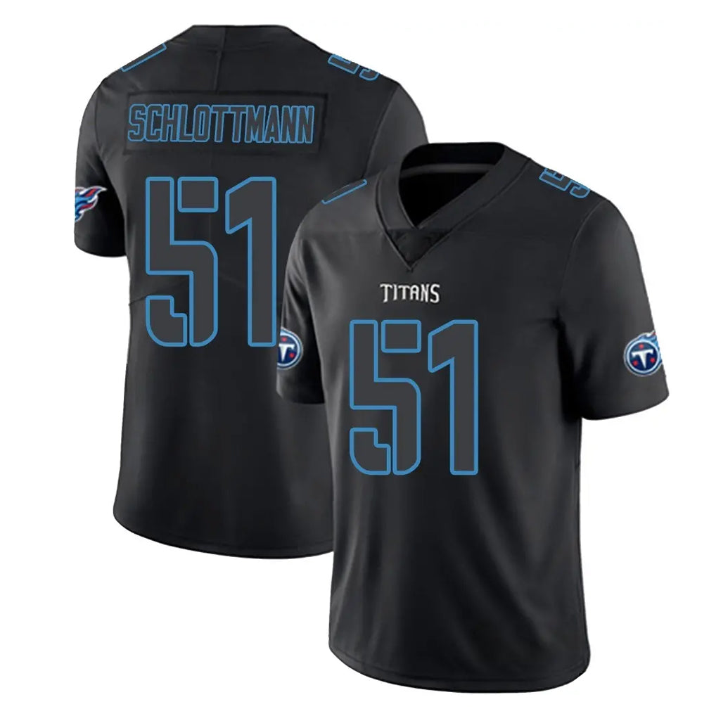 T.Titans #51 Austin Schlottmann Player Black Impact Limited Home Game Ldoa Stitched Jerseys
