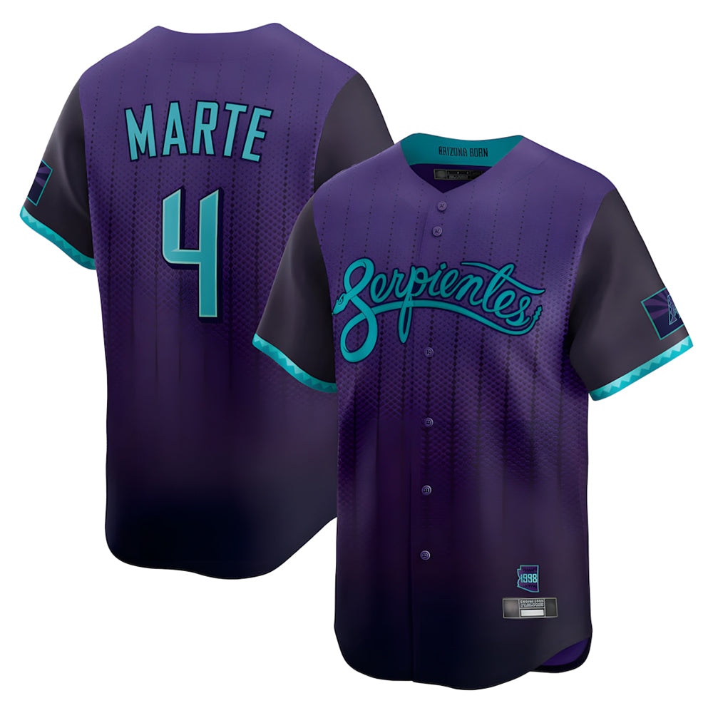 A.Diamondbacks #4 Ketel Marte Player Purple City Connect Limited Home Game Ldoa Stitched Jerseys