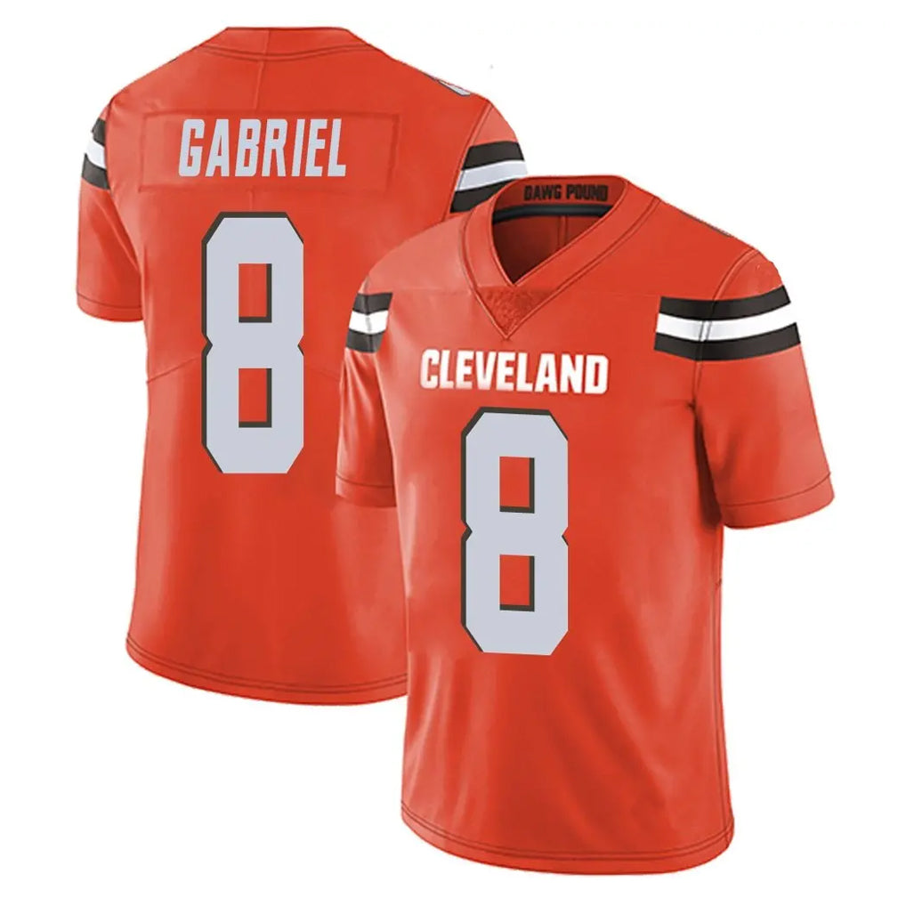 C.Browns #8 Dillon Gabriel Player Orange Alternate Vapor Untouchable Limited Home Game Ldoa Stitched Jerseys