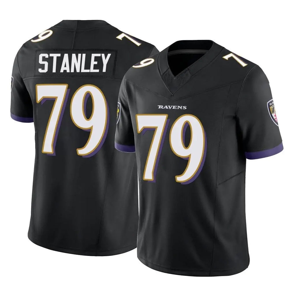 B.Ravens #79 Ronnie Stanley Player Black Vapor F.U.S.E. Limited Ldoa Stitched Jerseys