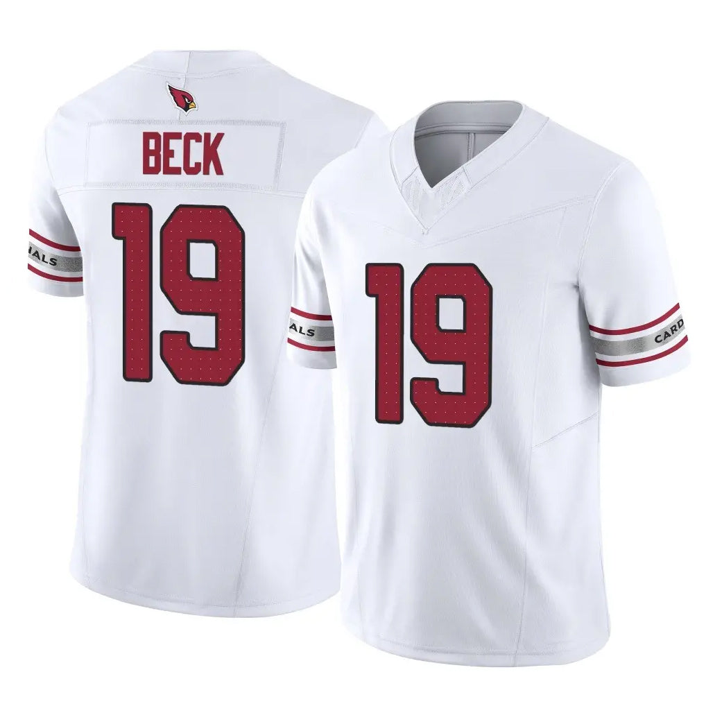 A.Cardinals #19 Carson Beck Player White Vapor F.U.S.E. Limited Home Game Ldoa Stitched Jerseys