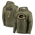 GB.Packers #7 Javon Bullard Player Olive Salute to Service Pullover Hoodies Home Game Ldoa Stitched Jerseys