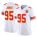 KC.Chiefs #95 Chris Jones Player White Limited Vapor F.U.S.E. Home Game Ldoa Stitched Jerseys