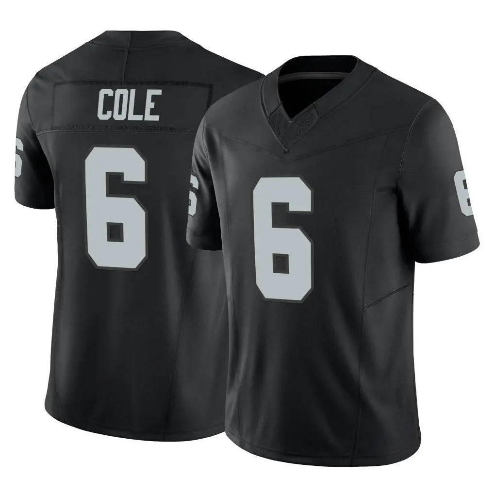 LV.Raiders #6 A.J. Cole Player Black Limited Vapor F.U.S.E. Home Game Ldoa Stitched Jerseys