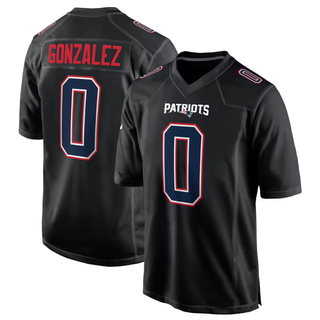 NE.Patriots #0 Christian Gonzalez Player Carbon Fashion Limited Home Game Ldoa Stitched Jerseys