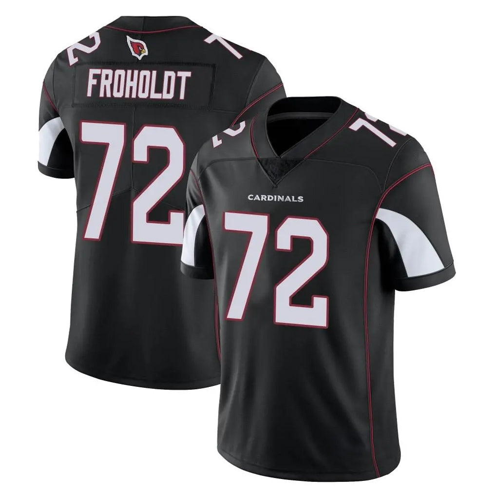 A.Cardinals #72 Hjalte Froholdt Player Black Vapor Limited Home Game Ldoa Stitched Jerseys