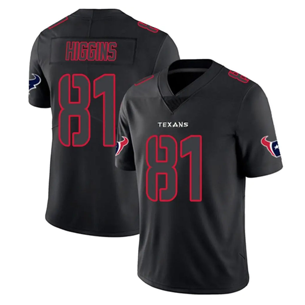 H.Texans #81 Jayden Higgins Player Black Impact Limited Game Ldoa Stitched Jerseys