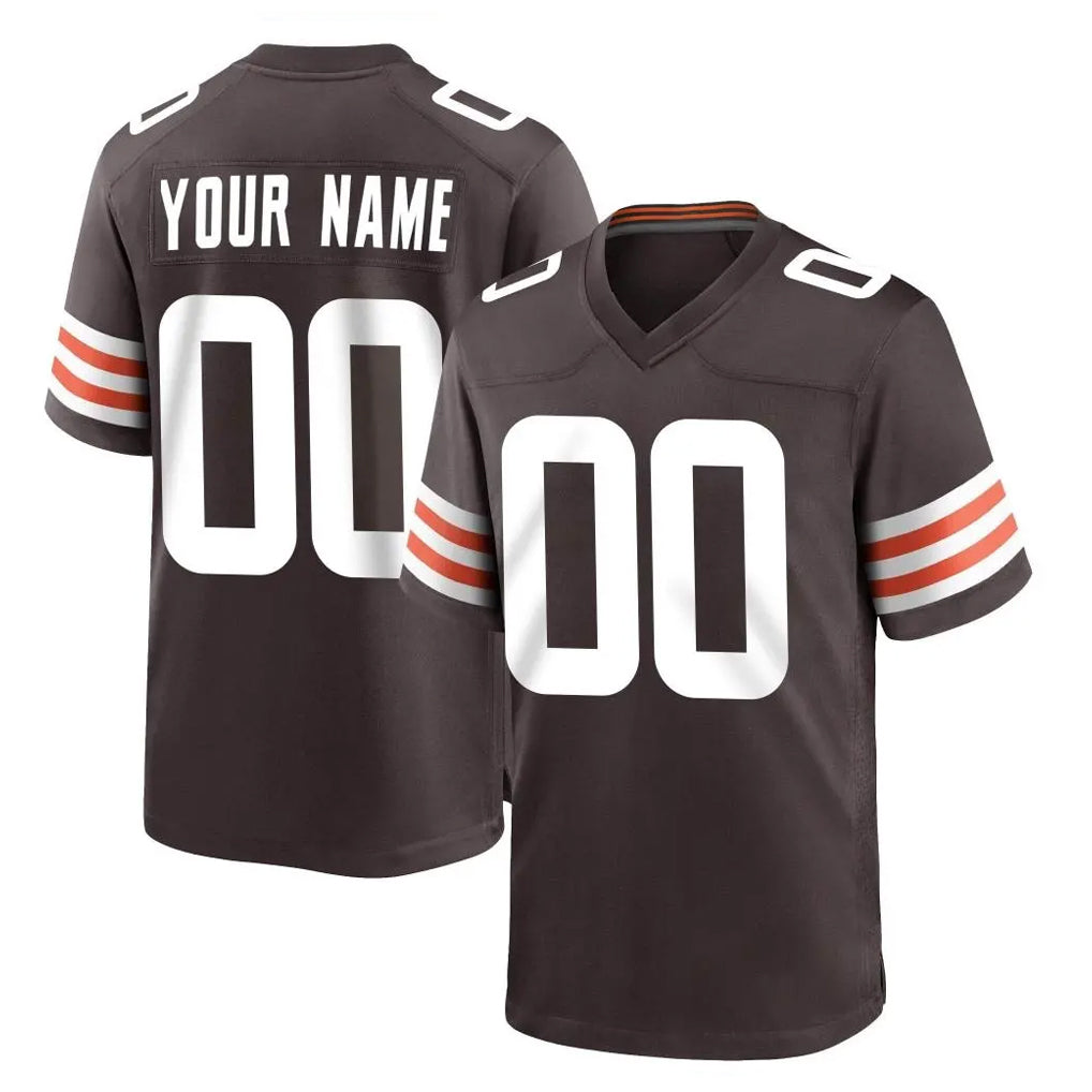 Custom C.Browns Brown Home Game Any Name & Numbers Ldoa Stitched Jerseys