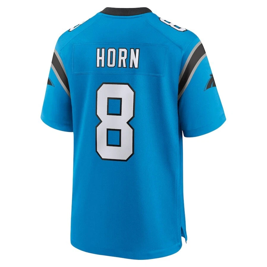 C.Panthers #8 Jaycee Horn Player Blue Home Game Ldoa Stitched Jerseys
