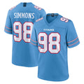 T.Titans #98 Jeffery Simmons Player Light Blue 2026 Game Home Ldoa Stitched Jerseys