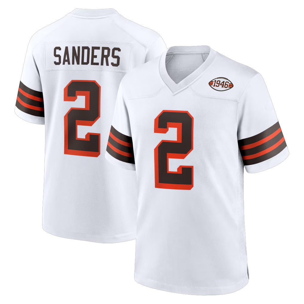 C.Browns #2 Shedeur Sanders Player White Alternate Home Game Ldoa Stitched Jerseys