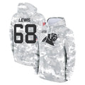 C.Panthers #68 Damien Lewis Player Arctic Camo Salute to Service Pullover Hoodies Limited Game Ldoa Stitched Jerseys