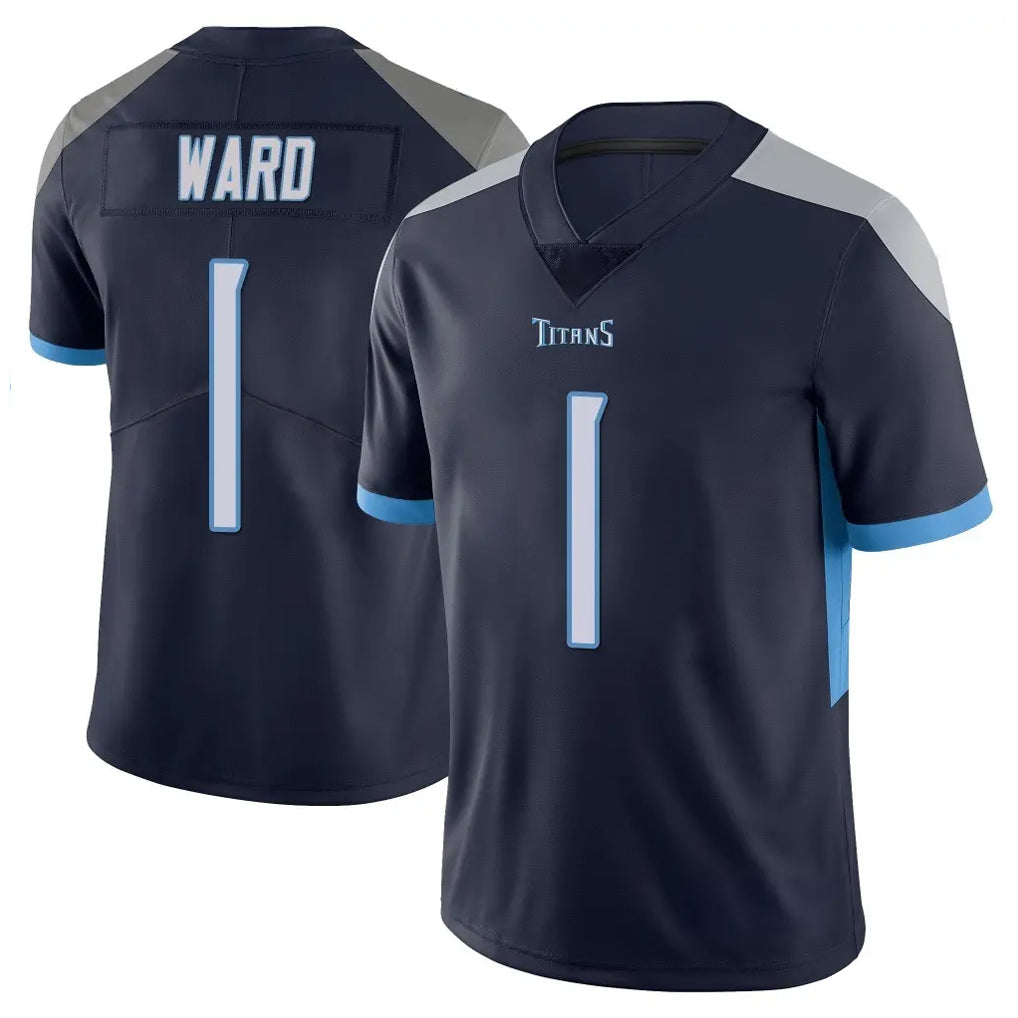 T.Titans #1 Cam Ward Player Navy Limited Vapor Untouchable Home Game Ldoa Stitched Jerseys