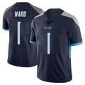 T.Titans #1 Cam Ward Player Navy Limited Vapor Untouchable Home Game Ldoa Stitched Jerseys