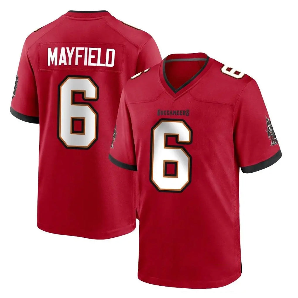 TB.Buccaneers #6 Baker Mayfield Player Red Home Game Ldoa Stitched Jerseys