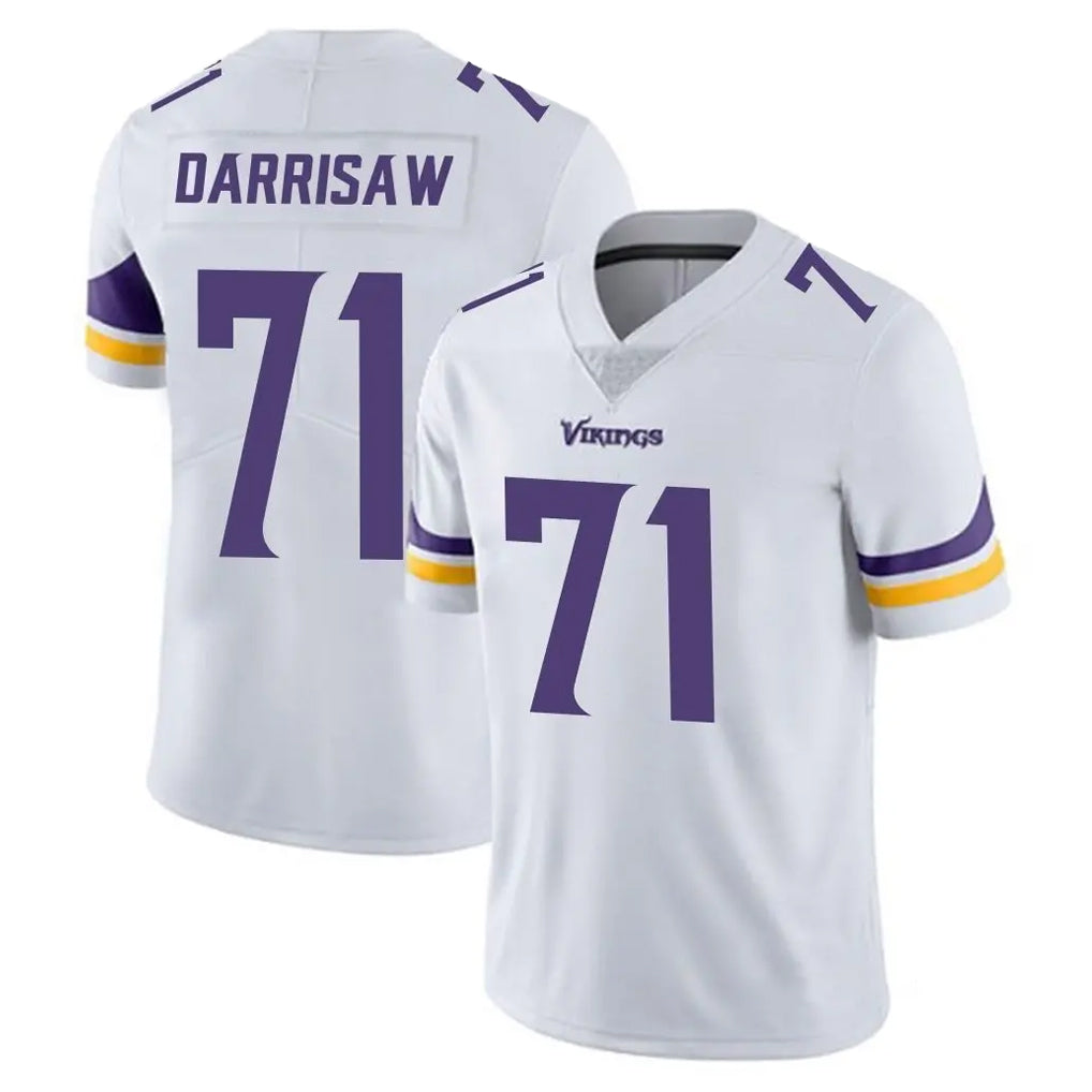 M.Vikings #71 Christian Darrisaw Player White Limited Vapor Untouchable Home Game Ldoa Stitched Jerseys