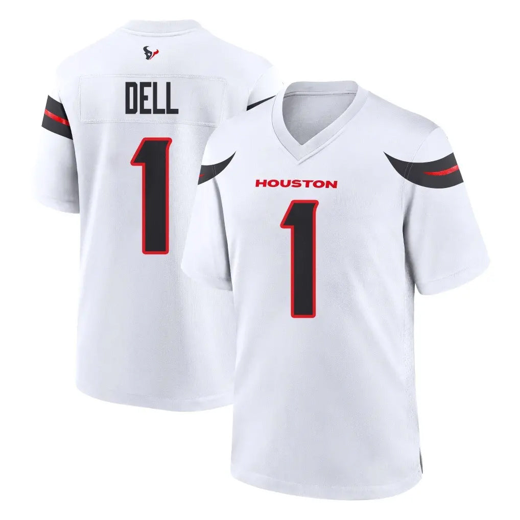 H.Texans #1 Tank Dell Player White Home Game Ldoa Stitched Jerseys