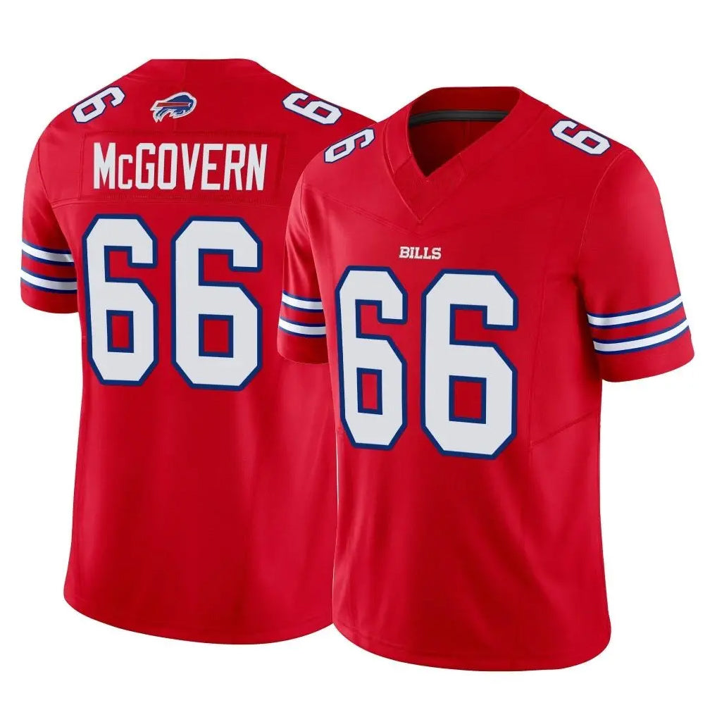B.Bills #66 Connor McGovern Player Red Vapor F.U.S.E. Jersey Limited Home Game Ldoa Stitched Jerseys