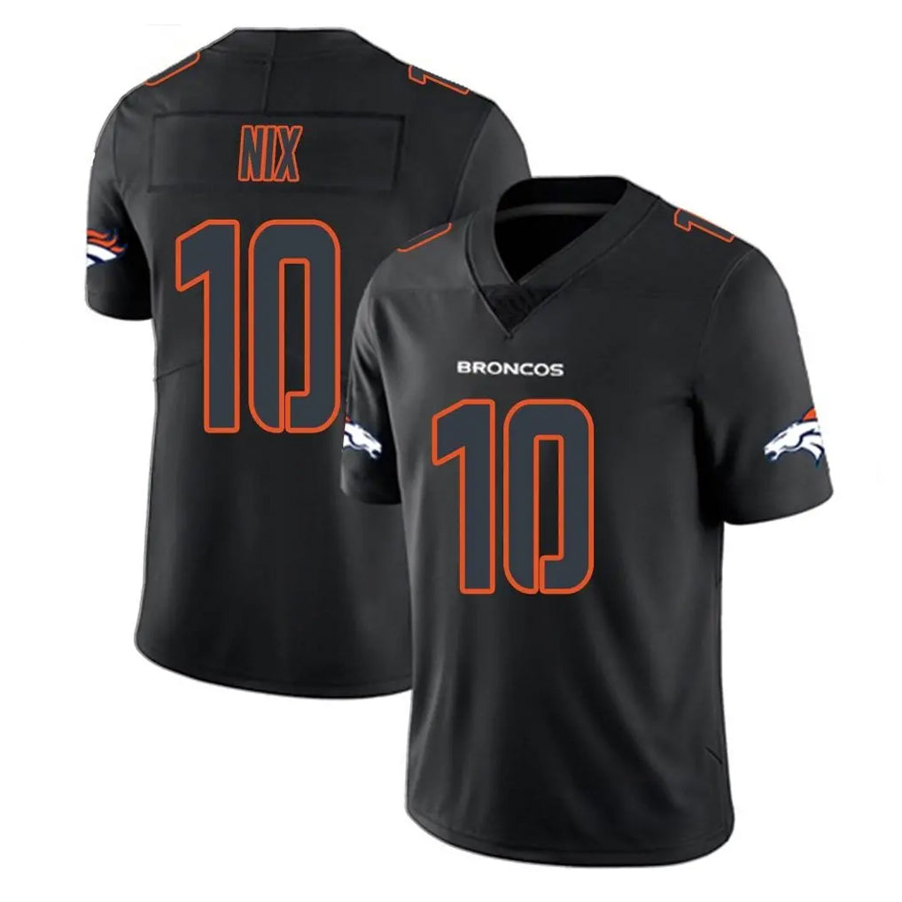 D.Broncos #10 Bo Nix Player Black Impact Limited Game Ldoa Stitched Jerseys
