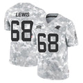C.Panthers #68 Damien Lewis Player Arctic Camo Salute to Service Limited Game Ldoa Stitched Jerseys