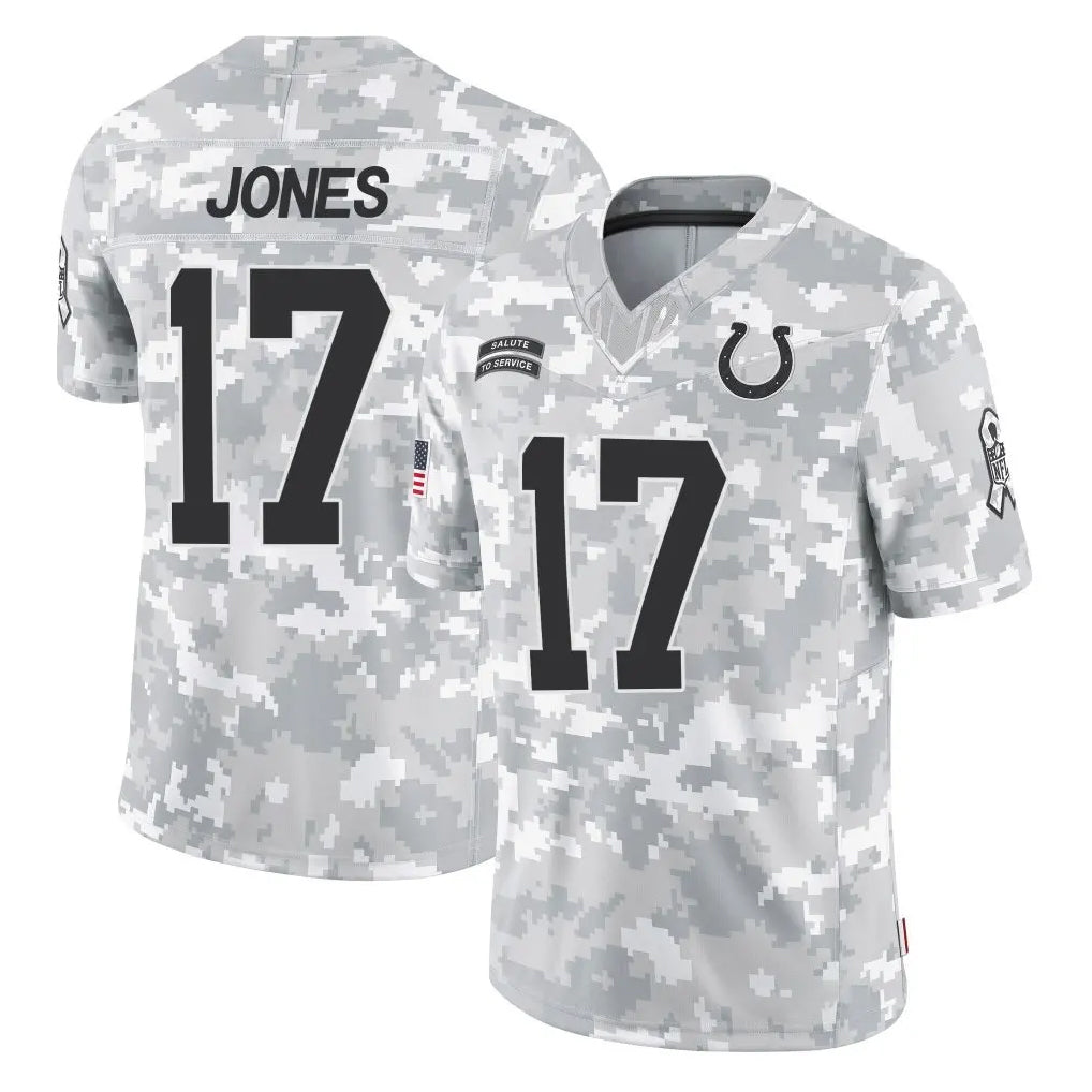 IN.Colts #17 Daniel Jones Player Arctic Camo Salute To Service Limited Game Ldoa Stitched Jerseys
