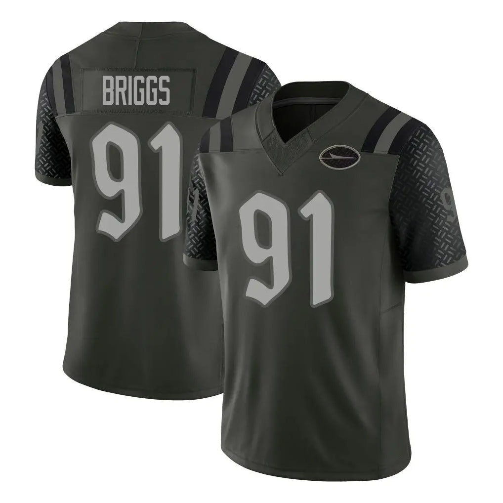 NY.Jets #91 Jowon Briggs Player Green Limited 2025 Rivalries Collection Home Game Ldoa Stitched Jerseys