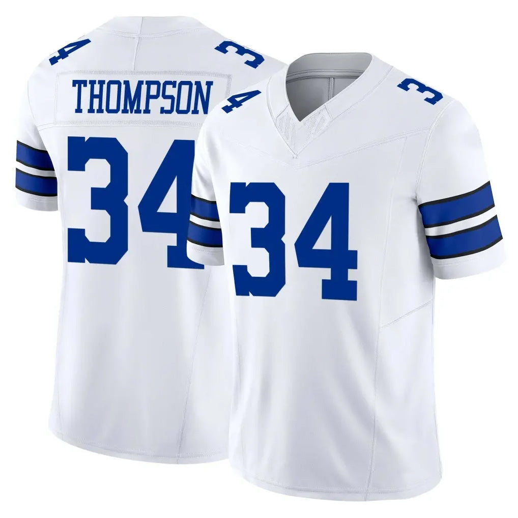 D.Cowboys #34 Jalen Thompson Player White Limited Vapor F.U.S.E. Home Game Ldoa Stitched Jerseys