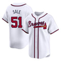 A.Braves #51 Chris Sale Player White Limited Home Game Ldoa Stitched Jerseys