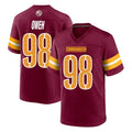 W.Commanders #98 Odafe Oweh Player Burgundy Home Game Ldoa Stitched Jerseys