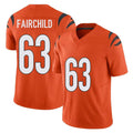 C.Bengals #63 Dylan Fairchild Player Orange Vapor F.U.S.E. Limited Home Game Ldoa Stitched Jerseys