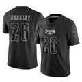 P.Eagles #26 Saquon Barkley Player Black Reflective Limited Home Game Ldoa Stitched Jerseys