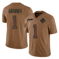 IN.Colts #1 Sauce Gardner Player Brown Salute To Service Limited Ldoa Stitched Jerseys