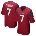 H.Texans #7 CJ Stroud Player Red Home Game Ldoa Stitched Jerseys